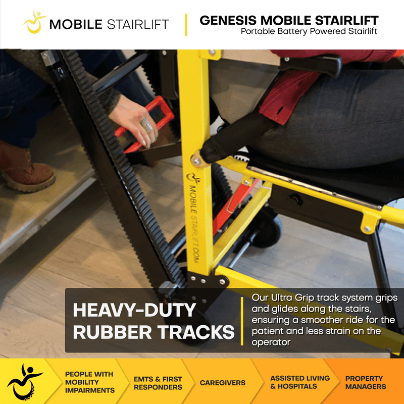Genesis Mobile Stairlift - Battery Powered Portable Motorized Stair Chair Lift